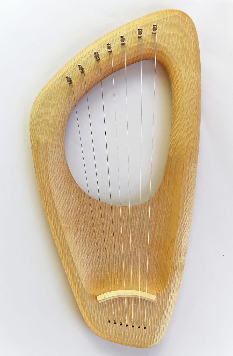 7 String Pentatonic Lyre, Hand carved, Maple Wood