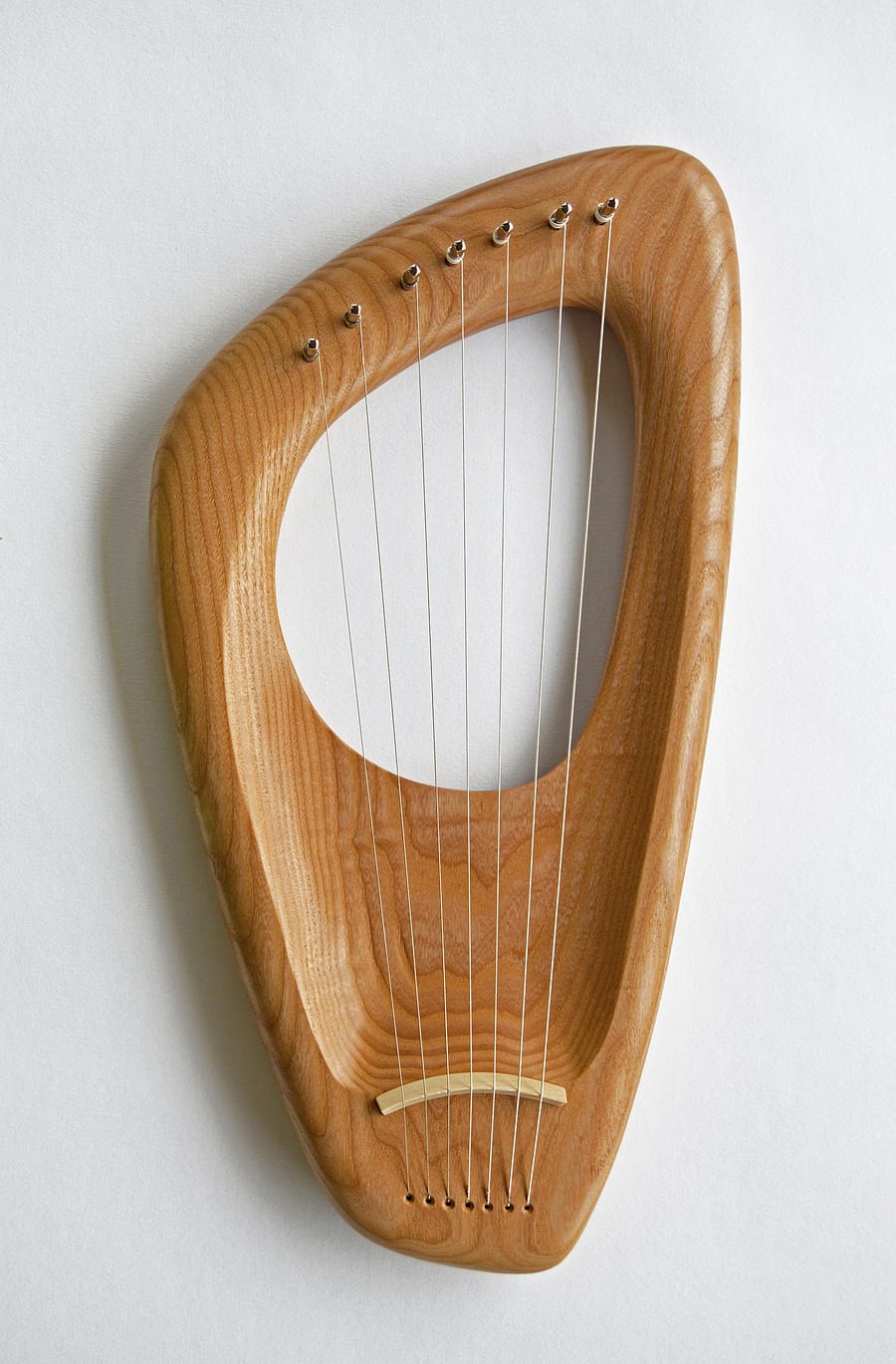 Custom set of 6 instruments, 7 String Pentatonic Lyre, Ash Wood
