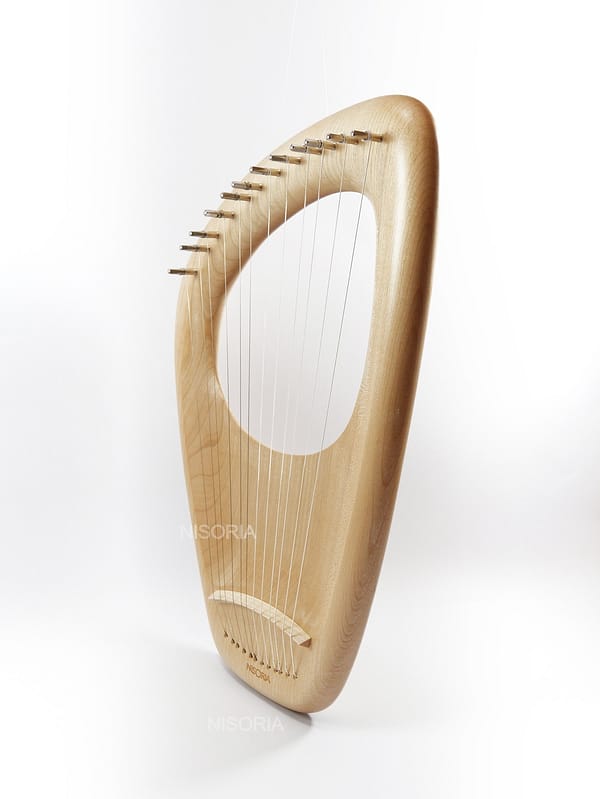 Nisoria 12 string diatonic lyre, maple wood